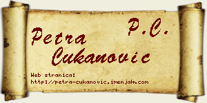 Petra Čukanović vizit kartica